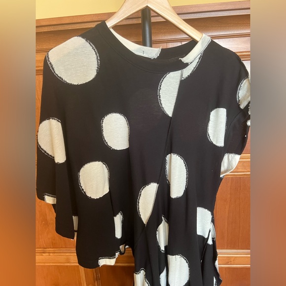 Yohji Yamamoto Tunic Dress Polka Dot Black and Cream White Size S - Picture 9 of 16